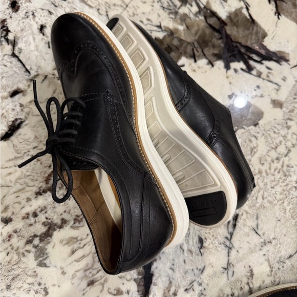 NEW! Cole Hasn Men Origins Grand  Classic Black Leather Oxfords - Picture 6 of 6